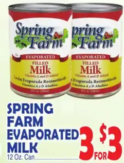 Bravo Supermarkets SPRING FARM EVAPORATED MILK offer