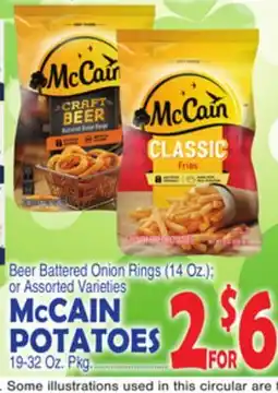 Bravo Supermarkets McCAIN POTATOES 19-32 Oz. Pkg offer