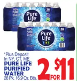 Bravo Supermarkets PURE LIFE PURIFIED WATER offer