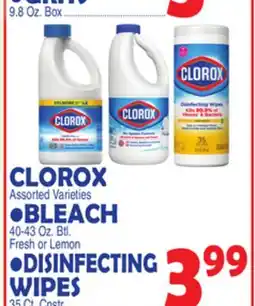 Bravo Supermarkets CLOROX BLEACH 40-43 Oz, Btl offer