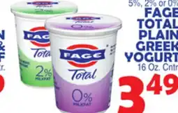 Bravo Supermarkets FAGE TOTAL PLAIN GREEK YOGURT offer