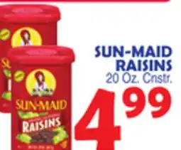 Bravo Supermarkets SUN-MAID RAISINS offer