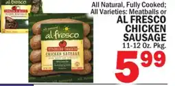 Bravo Supermarkets AL FRESCO CHICKEN SAUSAGE offer