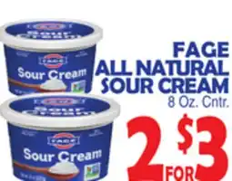 Bravo Supermarkets FAGE ALL NATURAL SOUR CREAM offer