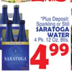Bravo Supermarkets SARATOGA WATER offer