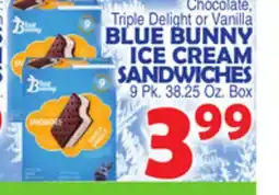 Bravo Supermarkets BLUE BUNNY ICE CREAM SANDWICHES offer
