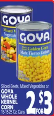 Bravo Supermarkets GOYA WHOLE KERNEL CORN offer