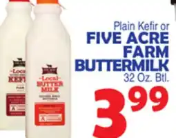 Bravo Supermarkets FIVE ACRE FARM BUTTERMILK offer