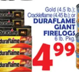 Bravo Supermarkets DURAFLAME GIANT FIRELOGS 6 lb. Pkg offer