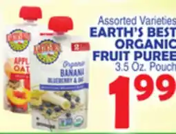 Bravo Supermarkets EARTH'S BEST ORGANIC FRUIT PUREE offer
