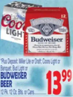 Bravo Supermarkets BUDWEISER BEER offer