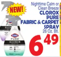 Bravo Supermarkets Clorox Pure Fabric & Carpet Spray offer