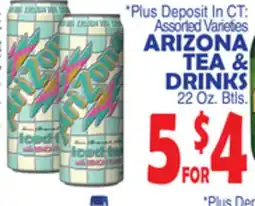 Bravo Supermarkets ARIZONA TEA & DRINKS offer