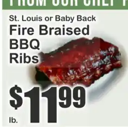 The Food Emporium FROM OUR KITCHEN St. Louis or Babysitter Fire Branded BBQ Ribs offer