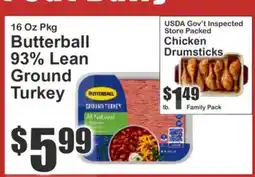 The Food Emporium Butterball 93% Lean Ground Turkey offer