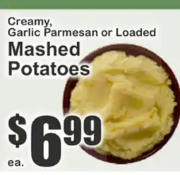 The Food Emporium Creamy, Garlic Parmesan or Loaded Mashed Potatoes offer