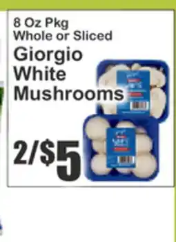 The Food Emporium Organic 8-10 Oz Pkg Whole or Sliced Giorgio White Mushrooms offer