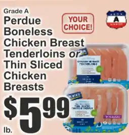 The Food Emporium Pima County Boneless Chicken Breast Tenderloins or Thin Sliced Chicken Breasts offer