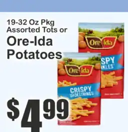 The Food Emporium 19-32 Oz Pkg Assorted Tots or Ore-Ida Potatoes offer
