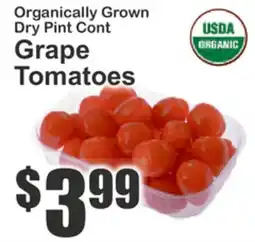 The Food Emporium USDA ORGANIC Organically Grown Dry Pint Cont Grape Tomatoes offer