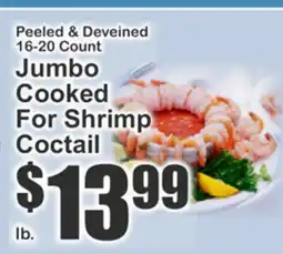 The Food Emporium Jumbo Cooked For Shrimp Coctail offer