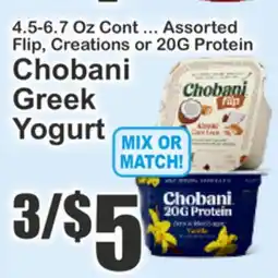 The Food Emporium Chobani Greek Yogurt offer