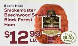 DeCicco & Sons Boar's Head Smokemaster Beechwood Smoked Black Forest Ham offer