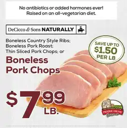 DeCicco & Sons BONELESS PORK CHOPS offer