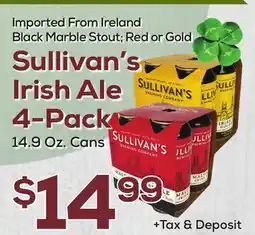 DeCicco & Sons Sullivan's Irish Ale 4-Pack offer