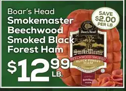DeCicco & Sons Boar's Head Smokemaster Beechwood Smoked Black Forest Ham offer