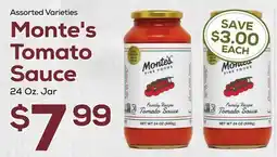DeCicco & Sons Monte's Tomato Sauce offer