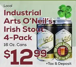 DeCicco & Sons Industrial Arts O'Neil's Irish Stout 4-Pack offer