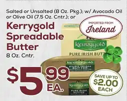 DeCicco & Sons Kerrygold Spreadable Butter 8 Oz. Cntr offer