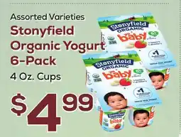 DeCicco & Sons Stonyfield Organic Yogurt 6-Pack 4 Oz. Cups offer