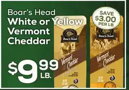 DeCicco & Sons Boar's Head White or Yellow Vermont Cheddar offer