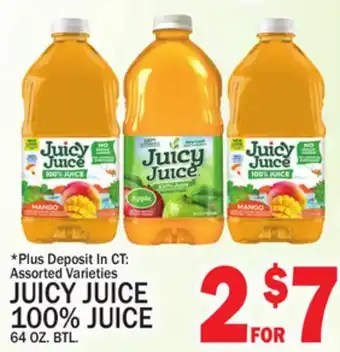 C Town JUICY JUICE 100% JUICE offer