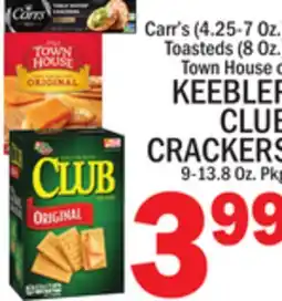 C Town KEEBLER CLUB CRACKERS 9-13.8 Oz. Pkg offer