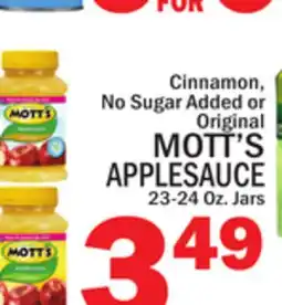 C Town MOTT'S APPLESAUCE offer