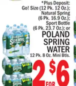 C Town POLAND SPRING WATER, 12 Pk. 8 Oz. Mini Btls offer