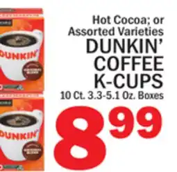 C Town DUNKIN' COFFEE K-CUPS offer