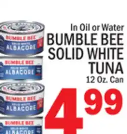 C Town BUMBLE BEE SOLID WHITE TUNA offer