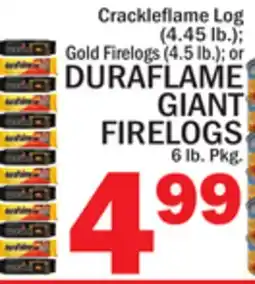 C Town DURAFLAME GIANT FIRELOGS 6 lb. Pkg offer