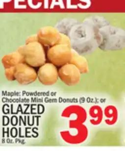 C Town GLAZED DONUT HOLES 8 Oz. Pkg offer