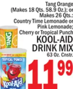 C Town KOOL-AID DRINK MIX 63 Oz. Cnstr offer