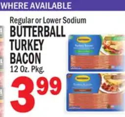 C Town BUTTERBALL TURKEY BACON offer