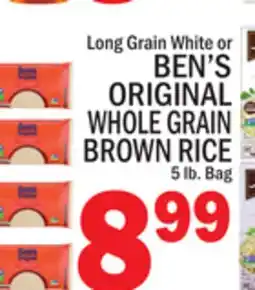 C Town BEN'S ORIGINAL WHOLE GRAIN BROWN RICE offer