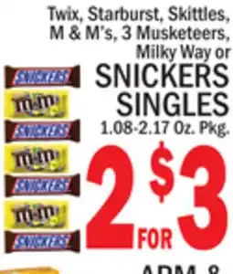 C Town SNICKERS SINGLES offer