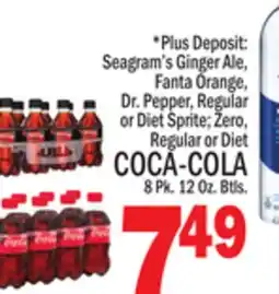 C Town COCA-COLA 8 Pk. 12 Oz. Btls offer