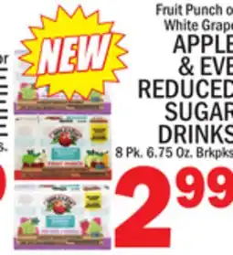C Town APPLE & EVE REDUCED SUGAR DRINKS offer