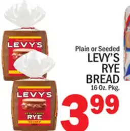 C Town LEVY'S RYE BREAD 16 Oz. Pkg offer
